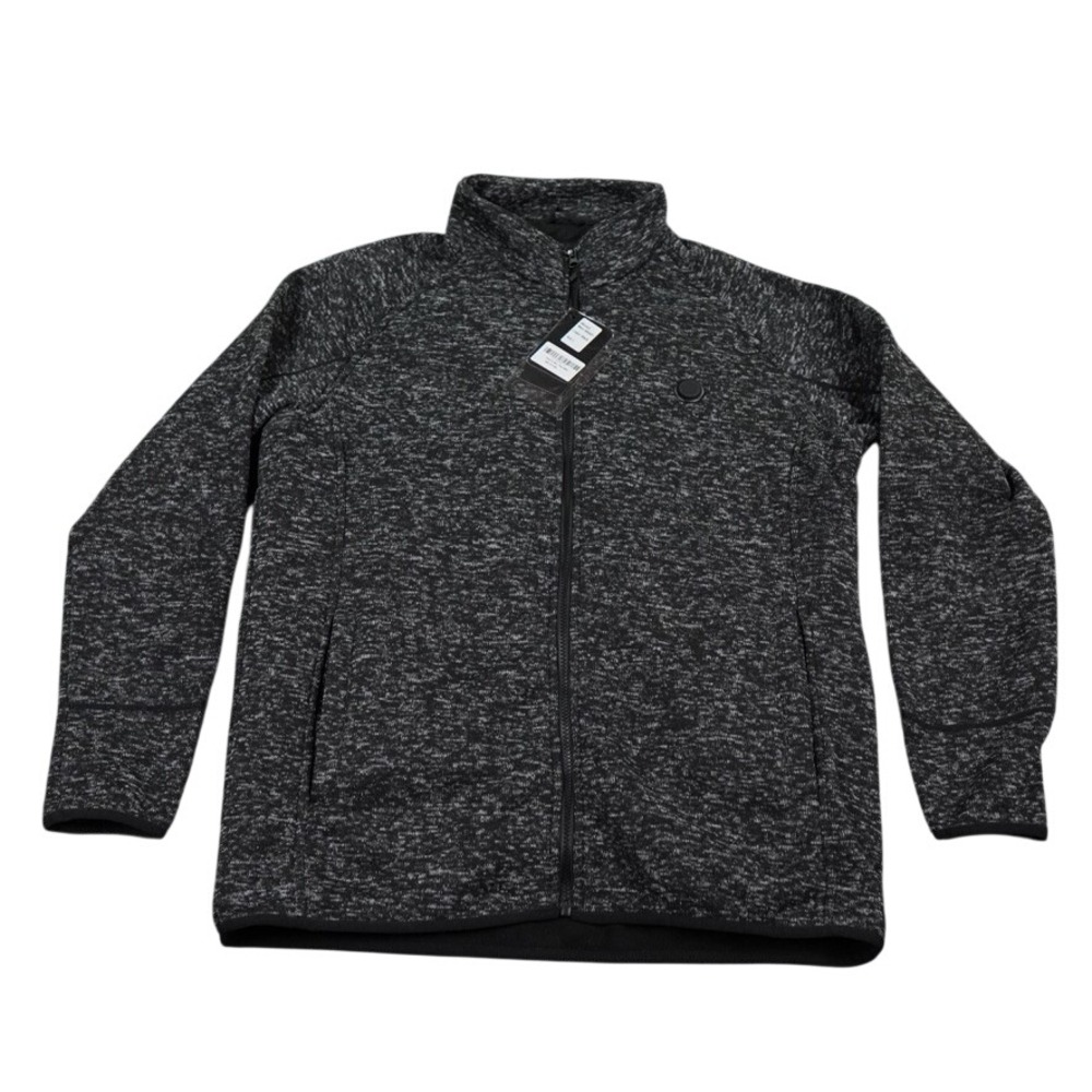 Weston Store Heated Fleece Jacket Mens L Black Marled M6601 New with Battery